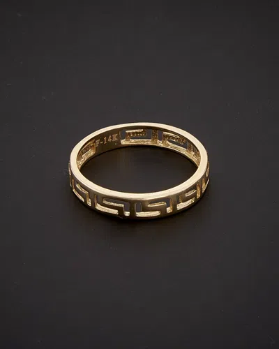 ITALIAN GOLD 14K ITALIAN GOLD GREEK KEY BAND RING