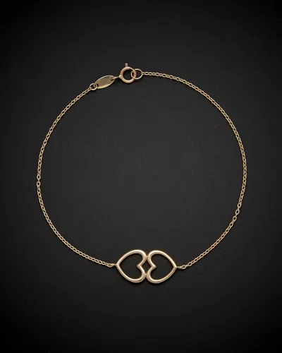 ITALIAN GOLD 14K ITALIAN GOLD HEART BRACELET