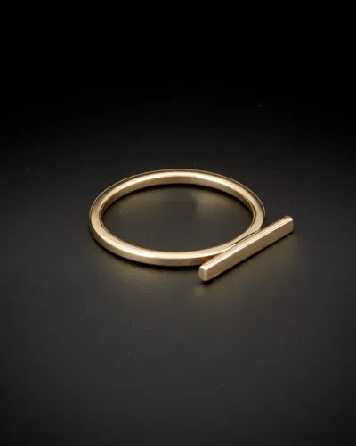ITALIAN GOLD 14K ITALIAN GOLD HORIZONTAL BAR RING