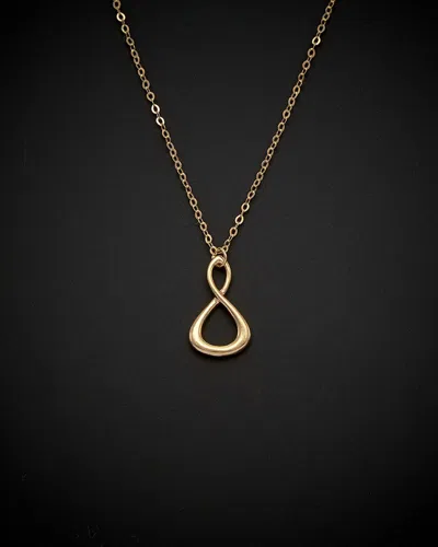 ITALIAN GOLD 14K ITALIAN GOLD INFINITY PENDANT NECKLACE