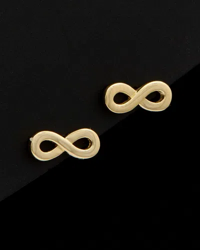 ITALIAN GOLD 14K ITALIAN GOLD INFINITY STUDS