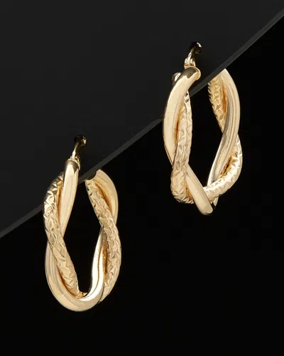 ITALIAN GOLD 14K ITALIAN GOLD INTERTWINED HOOPS
