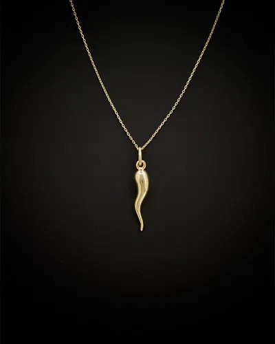ITALIAN GOLD 14K ITALIAN GOLD ITALIAN HORN NECKLACE
