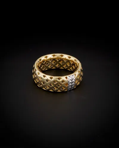 ITALIAN GOLD 14K ITALIAN GOLD LATTICE BAND RING
