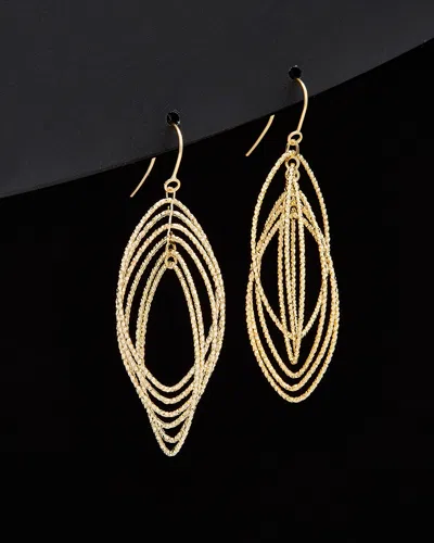 ITALIAN GOLD 14K ITALIAN GOLD MARQUISE LINK DROP EARRINGS