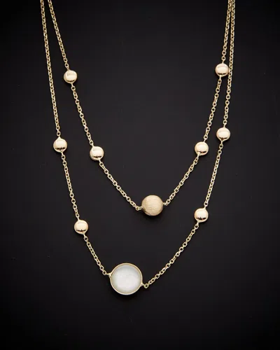 ITALIAN GOLD 14K ITALIAN GOLD MOTHER-OF-PEARL NECKLACE