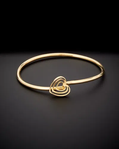 ITALIAN GOLD 14K ITALIAN GOLD OPEN HEART BANGLE