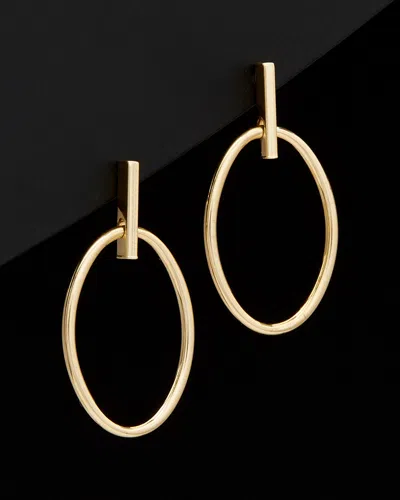 ITALIAN GOLD 14K ITALIAN GOLD OVAL DROP EARRINGS