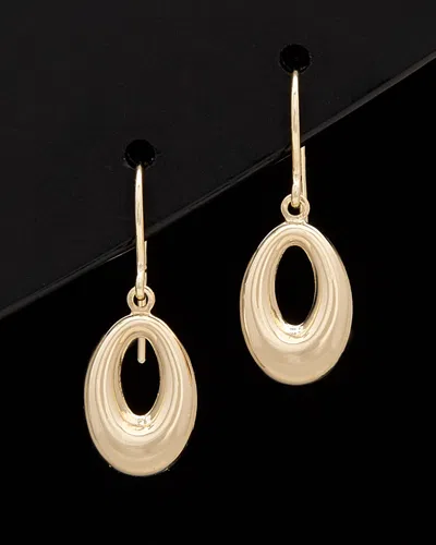 ITALIAN GOLD 14K ITALIAN GOLD OVAL DROP EARRINGS