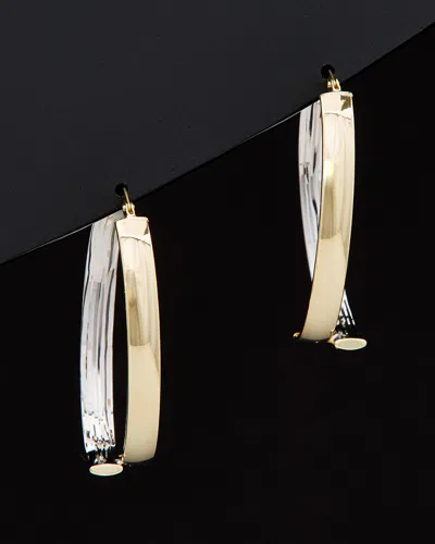 ITALIAN GOLD 14K ITALIAN GOLD OVAL HOOPS