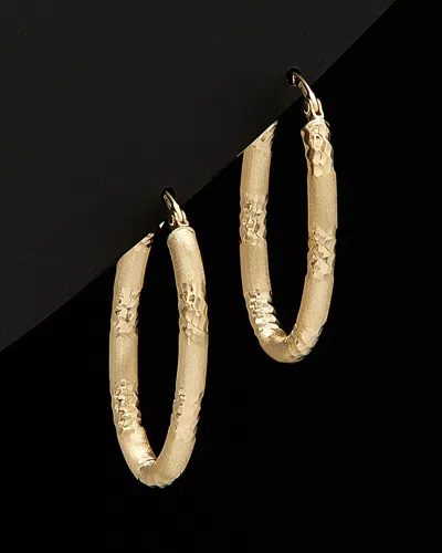ITALIAN GOLD 14K ITALIAN GOLD OVAL HOOPS