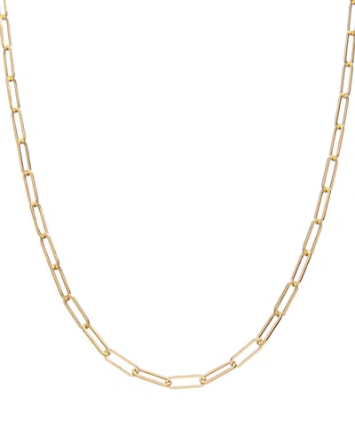 ITALIAN GOLD 14K ITALIAN GOLD POLISHED PAPERCLIP 30IN CHAIN NECKLACE