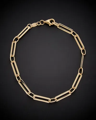 ITALIAN GOLD 14K ITALIAN GOLD POLISHED PAPERCLIP CHAIN BRACELET