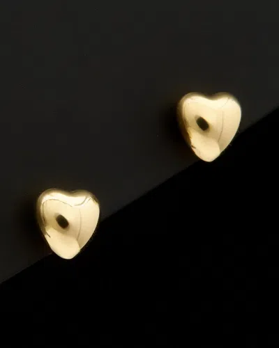 ITALIAN GOLD 14K ITALIAN GOLD PUFFED HEART STUDS