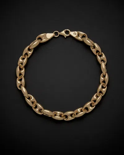 ITALIAN GOLD 14K ITALIAN GOLD PUFFED MARINER BRACELET