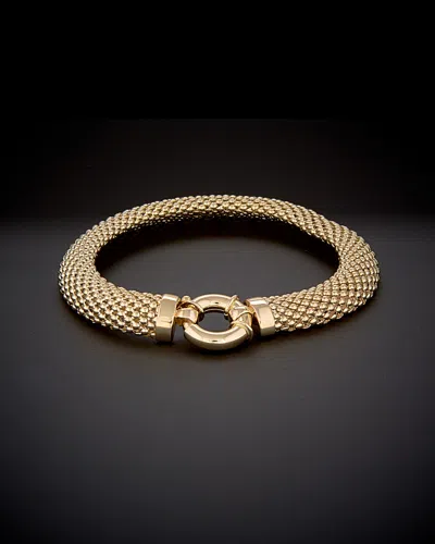 ITALIAN GOLD 14K ITALIAN GOLD PUFFED MESH BRACELET