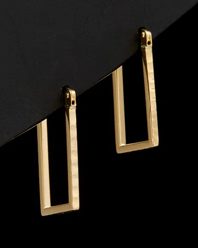 ITALIAN GOLD 14K ITALIAN GOLD RECTANGULAR HOOPS