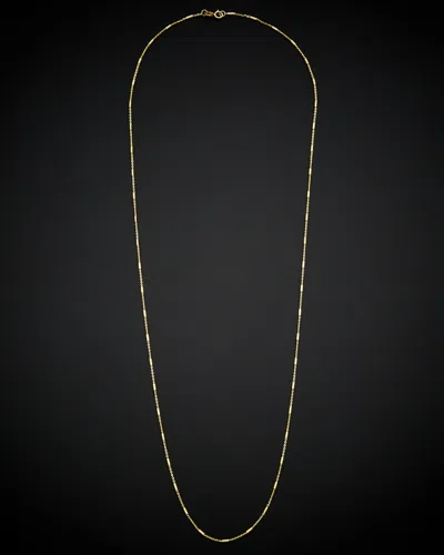 ITALIAN GOLD 14K ITALIAN GOLD ROLO LINK TUBE STATION NECKLACE
