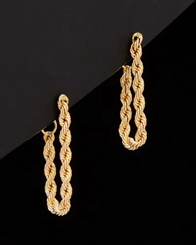 ITALIAN GOLD 14K ITALIAN GOLD ROPE DANGLE EARRINGS