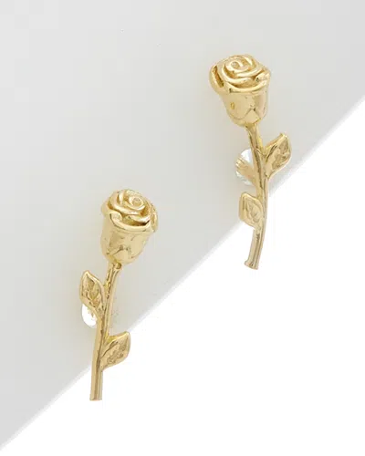 ITALIAN GOLD 14K ITALIAN GOLD ROSE BUD EARRINGS