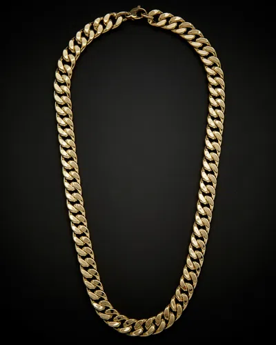ITALIAN GOLD 14K ITALIAN GOLD SEMI-SOLID CURB LINK NECKLACE