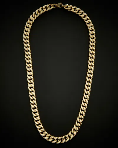 ITALIAN GOLD 14K ITALIAN GOLD SEMI SOLID CURB LINK NECKLACE