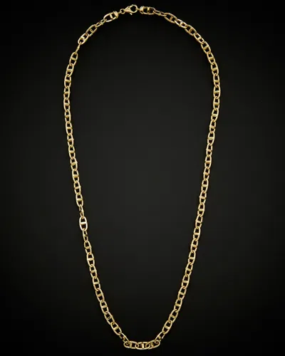 ITALIAN GOLD 14K ITALIAN GOLD SEMI SOLID FANCY MARINER NECKLACE
