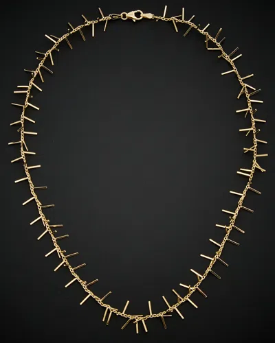ITALIAN GOLD 14K ITALIAN GOLD SPIKE NECKLACE