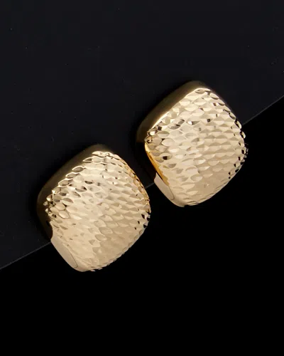 ITALIAN GOLD 14K ITALIAN GOLD SQUARE BUTTON STUDS
