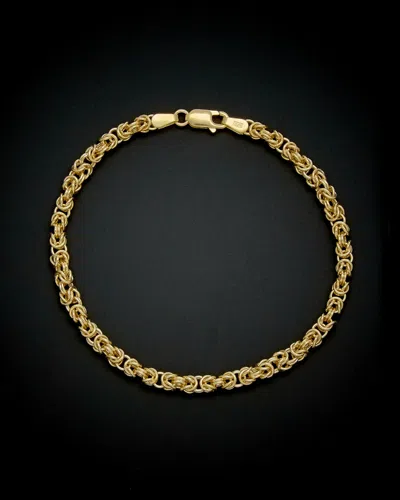 ITALIAN GOLD 14K ITALIAN GOLD SQUARE BYZANTINE BRACELET