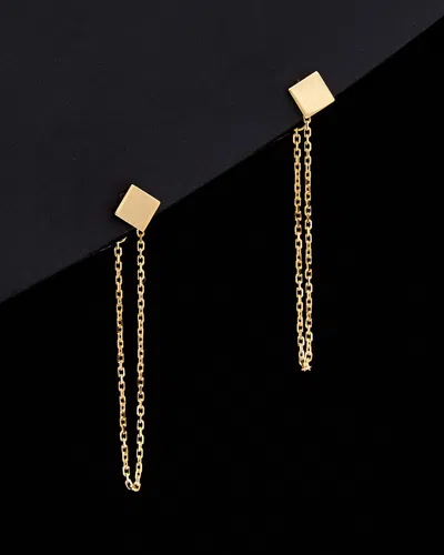 ITALIAN GOLD 14K ITALIAN GOLD SQUARE EARRINGS