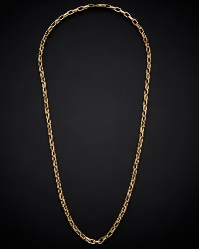 ITALIAN GOLD 14K ITALIAN GOLD SQUARE LINK NECKLACE