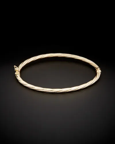 ITALIAN GOLD 14K ITALIAN GOLD TEXTURED TWIST BANGLE