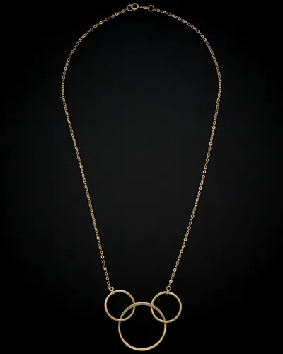 ITALIAN GOLD 14K ITALIAN GOLD TRIPLE CIRCLE NECKLACE