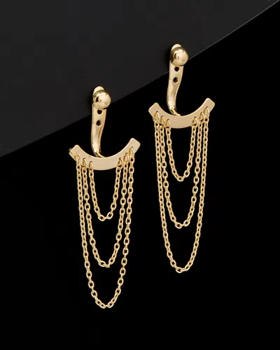 ITALIAN GOLD 14K ITALIAN GOLD TRIPLE LAYER DRAPED EAR JACKETS