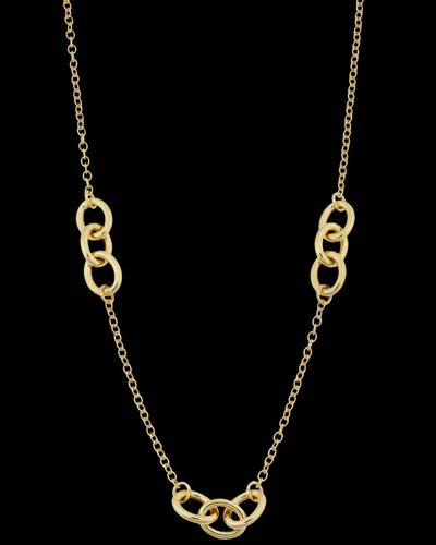 ITALIAN GOLD 14K ITALIAN GOLD TRIPLE OVAL ROLO LINK NECKLACE