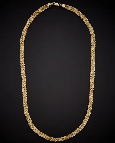 ITALIAN GOLD 14K ITALIAN GOLD TRIPLE ROW SEMI-SOLID ROPE NECKLACE