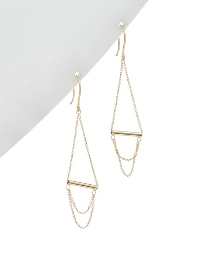 ITALIAN GOLD 14K ITALIAN GOLD TUBE CHANDELIER EARRINGS