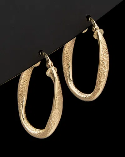 ITALIAN GOLD 14K ITALIAN GOLD TWISTED HOOPS