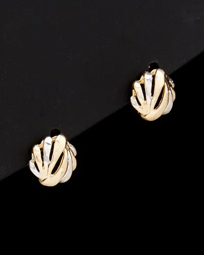 ITALIAN GOLD 14K ITALIAN GOLD TWO-TONE STUDS