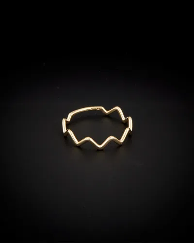 ITALIAN GOLD 14K ITALIAN GOLD ZIGZAG RING