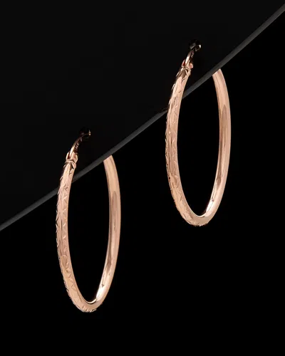 ITALIAN GOLD 14K ITALIAN ROSE GOLD HOOPS