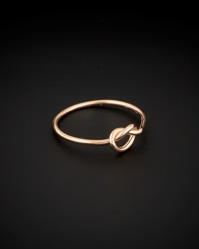ITALIAN GOLD 14K ITALIAN ROSE GOLD LOVE KNOT RING