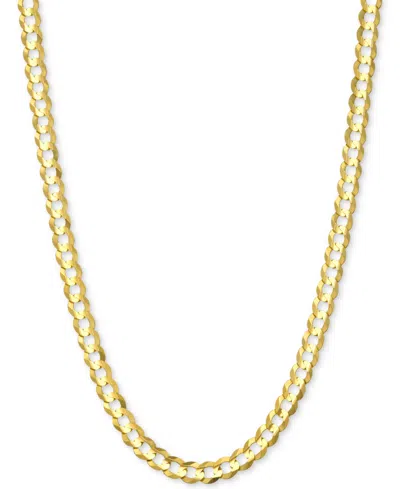 ITALIAN GOLD 18" OPEN CURB LINK CHAIN NECKLACE (3-5/8MM) IN SOLID 14K GOLD