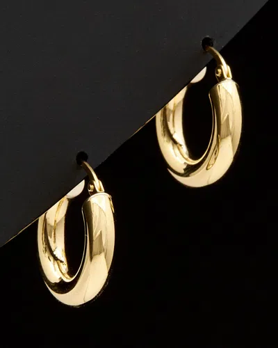 ITALIAN GOLD 18K ITALIAN GOLD POLISHED HOOPS
