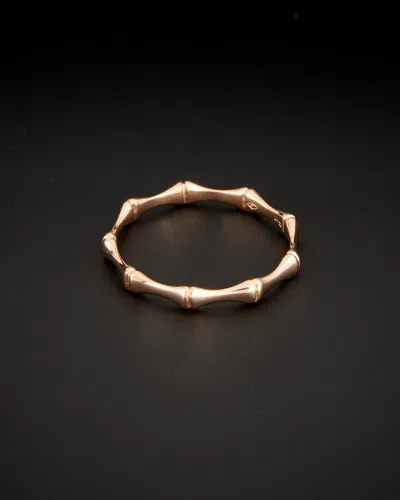 ITALIAN ROSE GOLD 14K ITALIAN ROSE GOLD BAMBOO RING