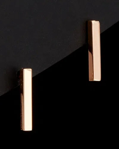 ITALIAN ROSE GOLD 14K ITALIAN ROSE GOLD BAR EARRINGS