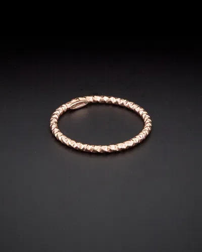 ITALIAN ROSE GOLD 14K ITALIAN ROSE GOLD DIAMOND-CUT BAND RING