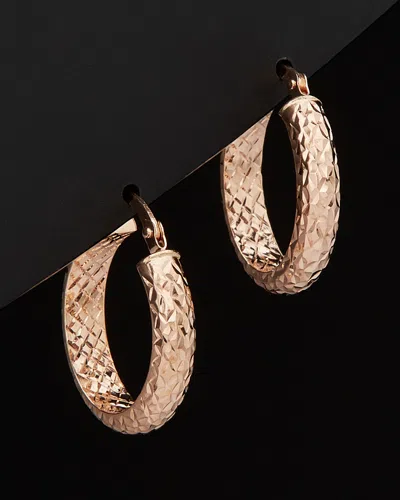ITALIAN ROSE GOLD 14K ITALIAN ROSE GOLD HOOPS