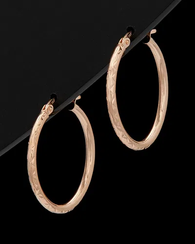 ITALIAN ROSE GOLD 14K ITALIAN ROSE GOLD HOOPS